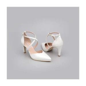 Liliam - Zapatos De Novia Tacon Medio Y Mini Plataforma Comodos