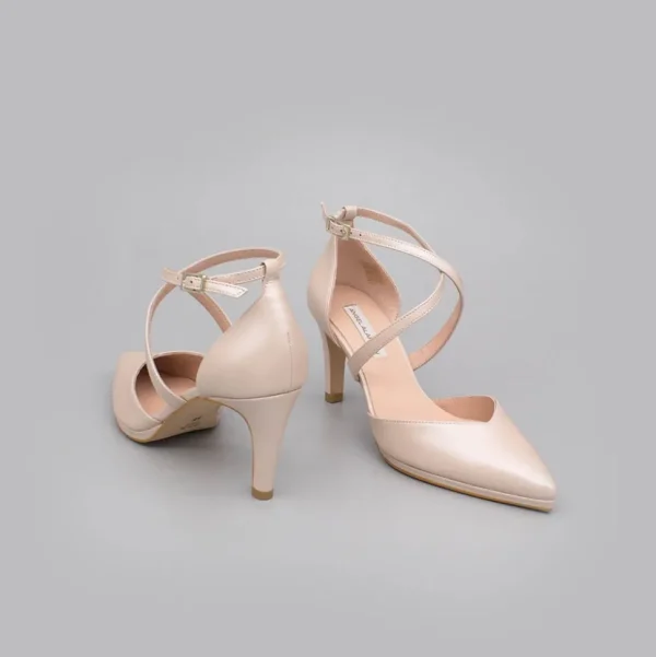 Liliam - Zapatos De Novia Tacon Medio Y Mini Plataforma Comodos