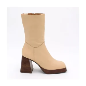 Olama - Botas De Mujer Comodas De Piel Con Tacon Chunky Y Plataforma