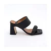 Parton Gem - Sandalias Metalizadas Acolchadas Con Cristales Brillantes Y Tacon Comodo